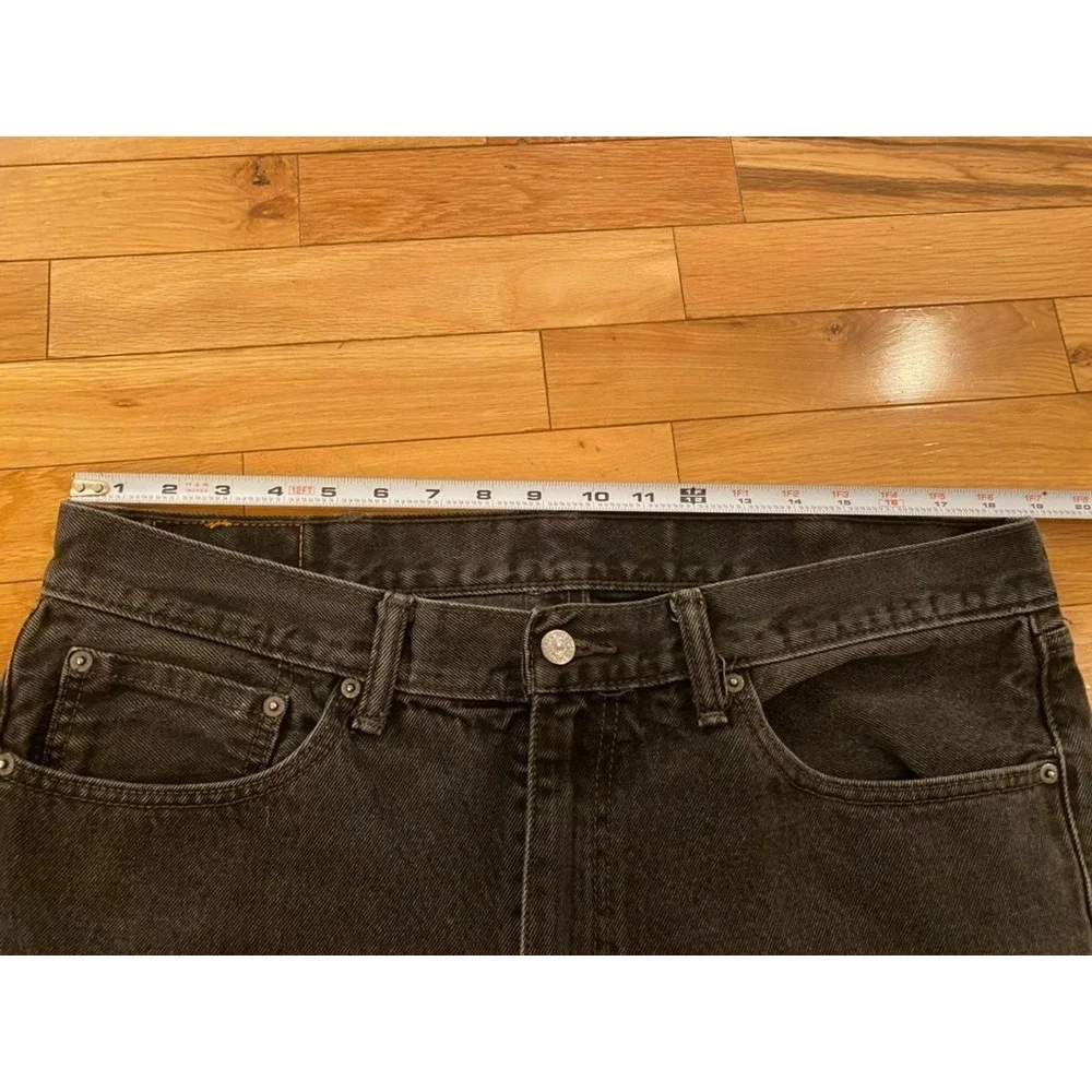 Levis‎ 505 Jeans Mens W38 L32 Black Denim Pants Regular Fit Classic